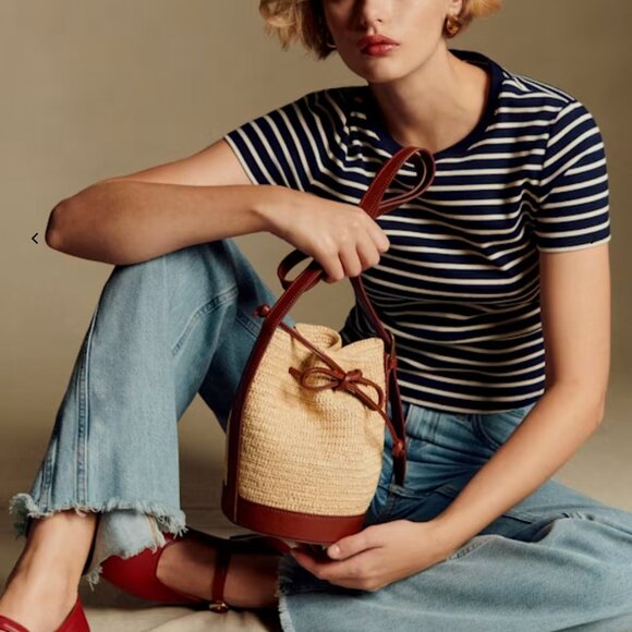 Sezane Mini Farrow Raffia bag - Picture 5 of 12